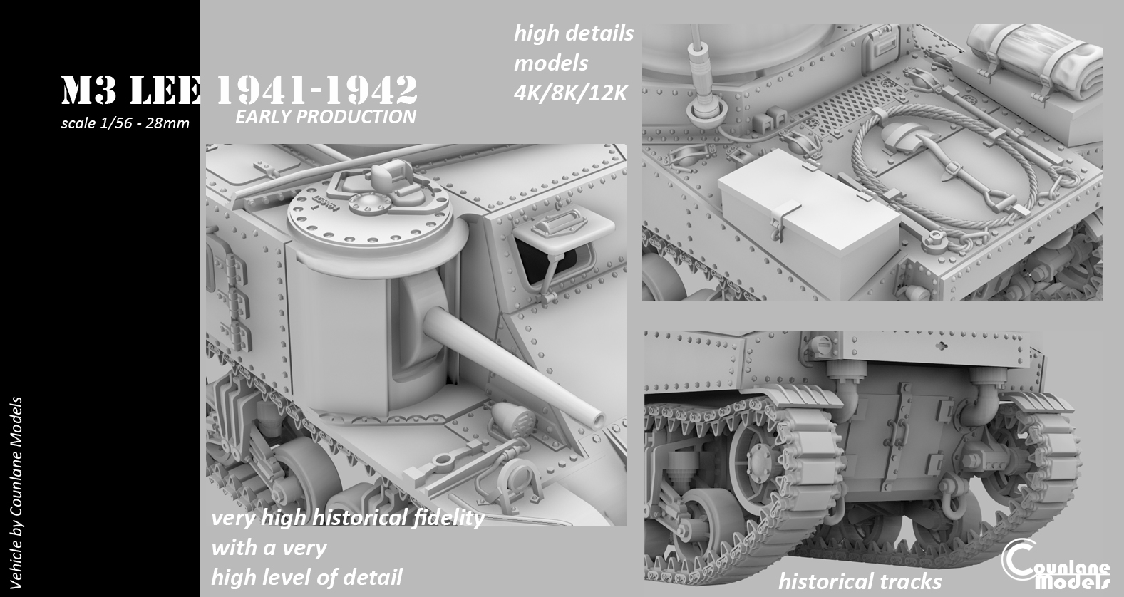 M3 Lee early prod (july 1941) - USA - Counlane Models - WWII