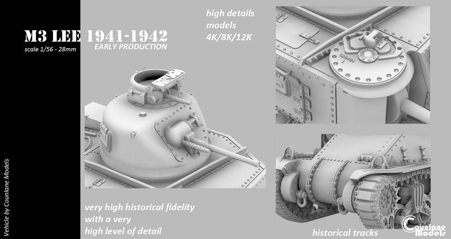 M3 Lee early prod (july 1941) - USA - Counlane Models - WWII