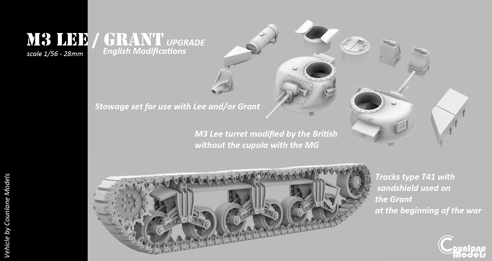M3 Lee/Grant English Modifications - USA - Counlane Models - WWII