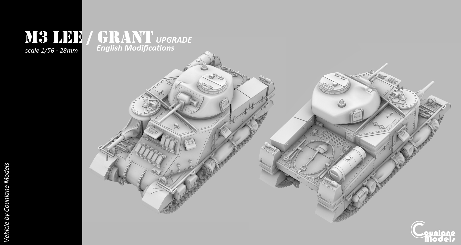 M3 Lee/Grant English Modifications - USA - Counlane Models - WWII