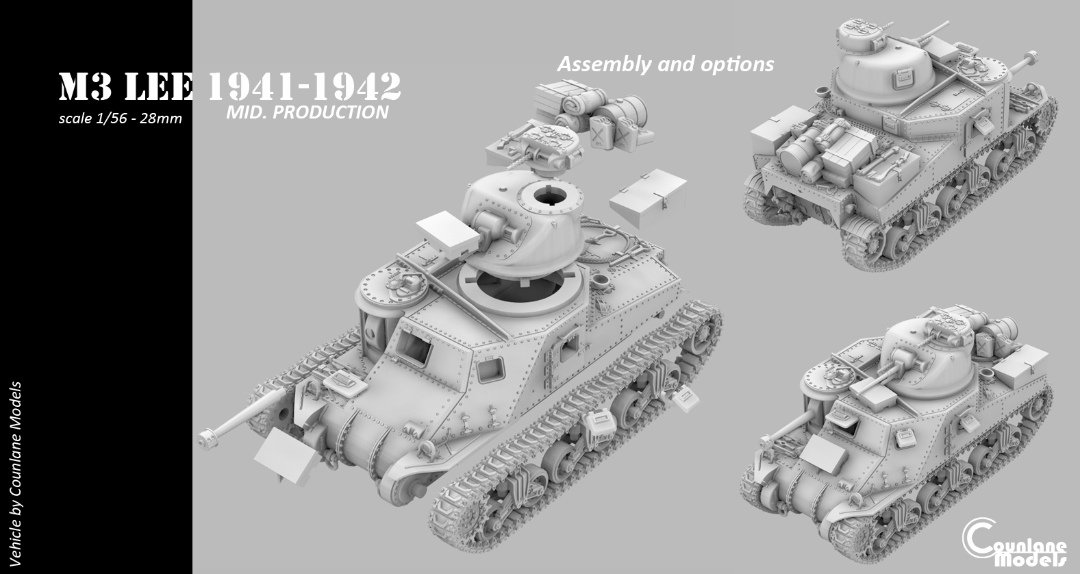 M3 Lee Mid prod (july 1941) - USA - Counlane Models - WWII
