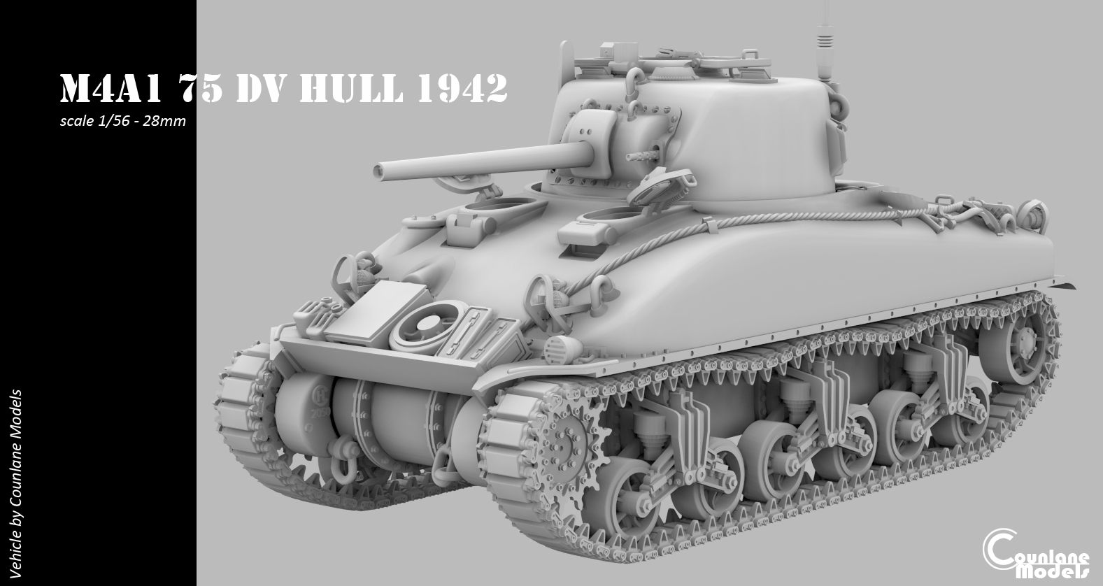 Sherman M4A1 75 DV Hull 1942 - Great Britain - WWII
