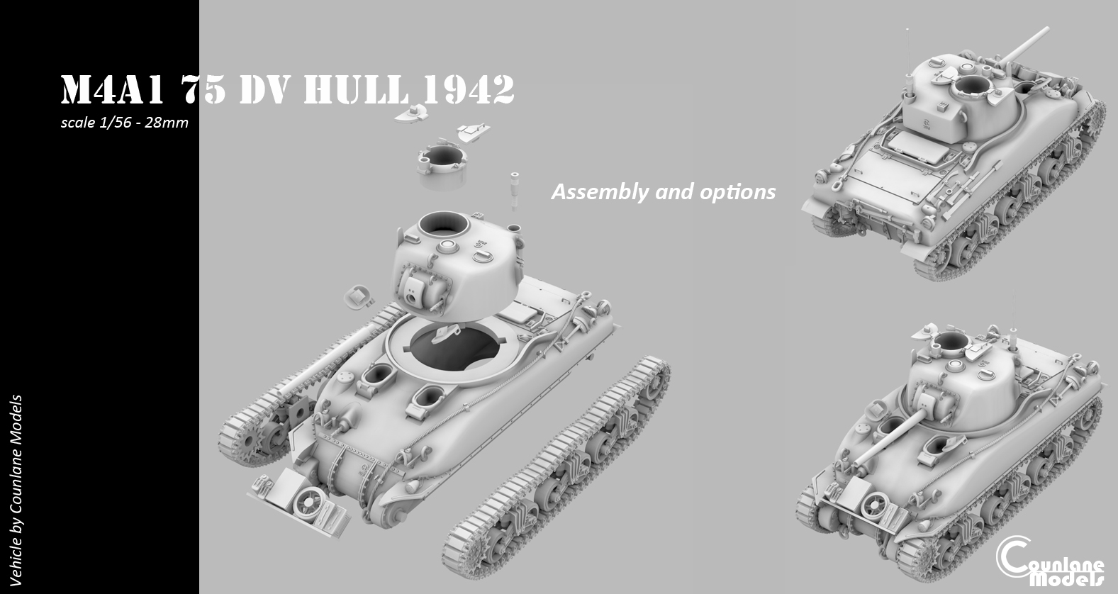 Sherman M4A1 75 DV Hull 1942 - Great Britain - WWII