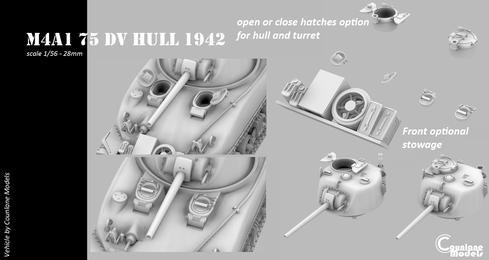 Sherman M4A1 75 DV Hull 1942 - Great Britain - WWII