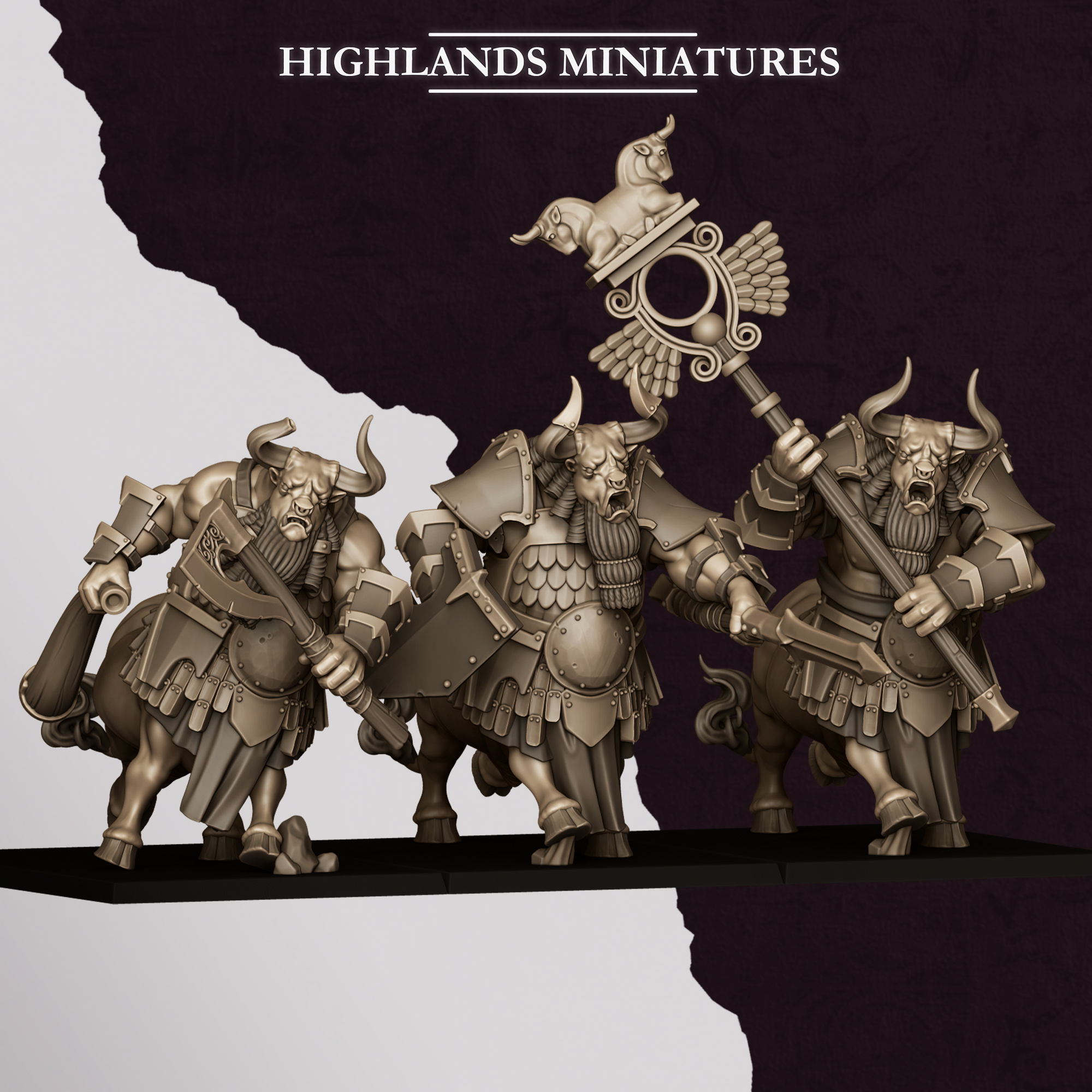 Minotaur Command Group - 25mm to 32mm - Cult of Marduk