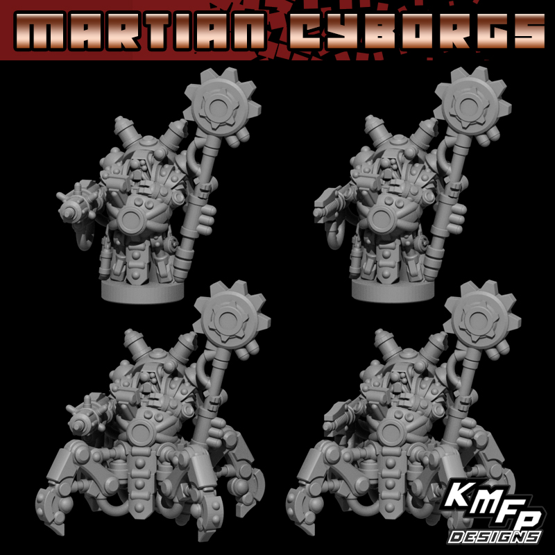 Techno Priests Set - 8mm - Martian Cyborgs