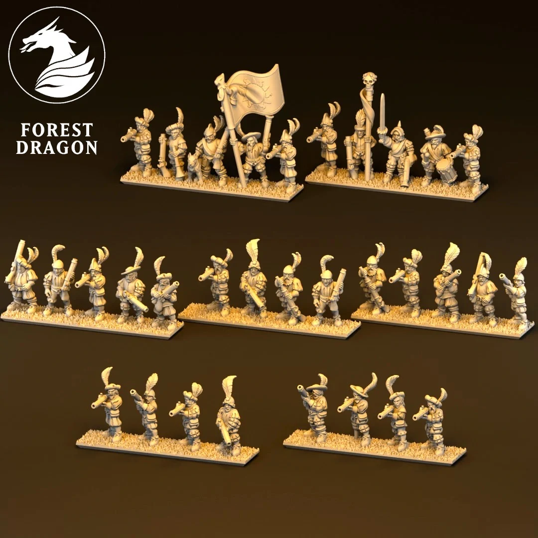 Imperial Muskateers - Empire - 10mm - Forest Dragon