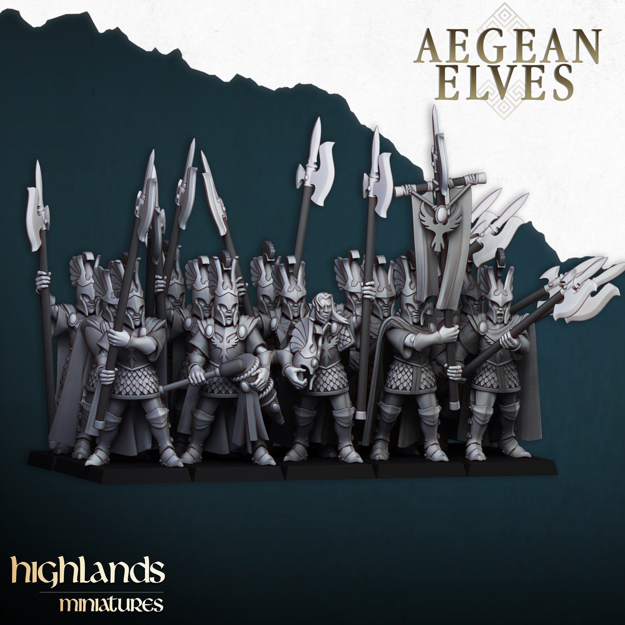 Aegean Elf Mycenaean Unit - 25mm to 32mm - Highland miniatures