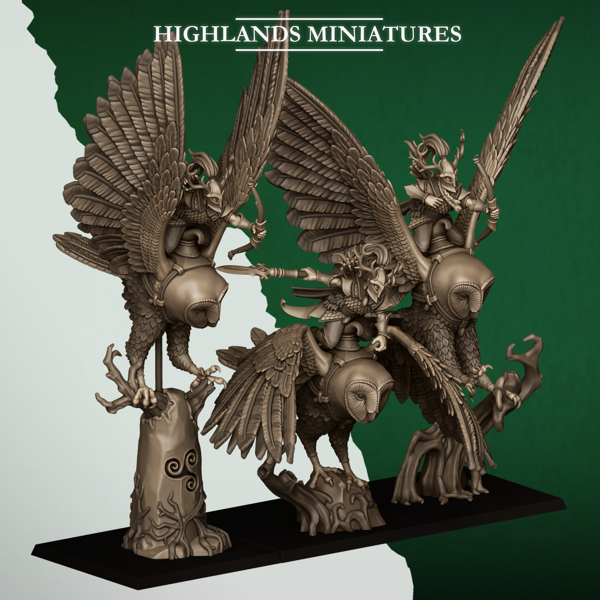 Great Owls- 25mm to 32mm - Highland miniatures