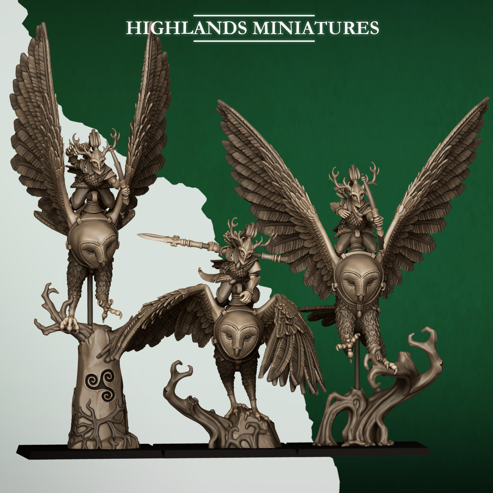 Great Owls- 25mm to 32mm - Highland miniatures