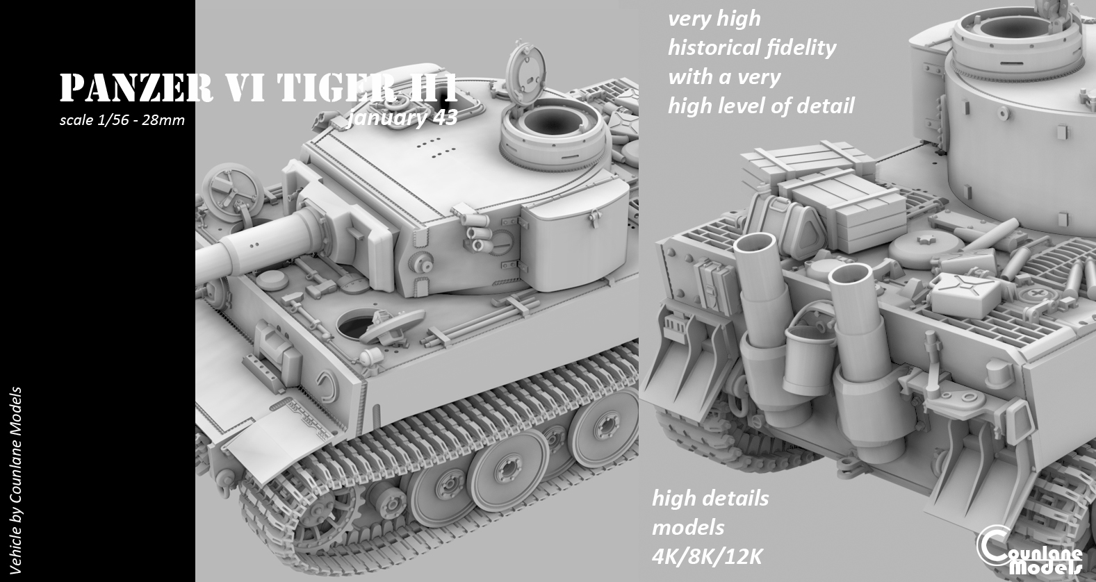 Panzer VI Tiger 1 H1  January 43 - WWII Germany