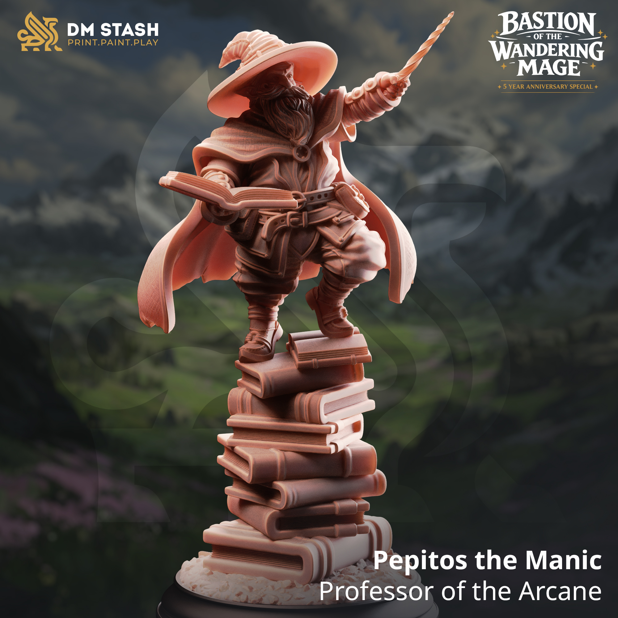 Pepitos The Manic- Professor of the Arcane - 32mm or 75mm RPG Model