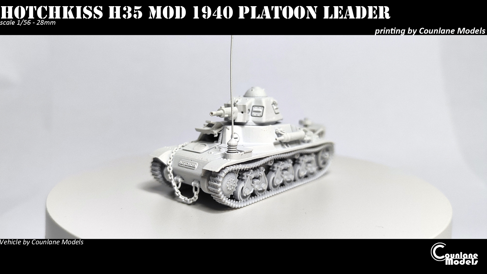 Hotchkiss H35 mod 1940, Platoon Leader- French - WWII - Counlane Models