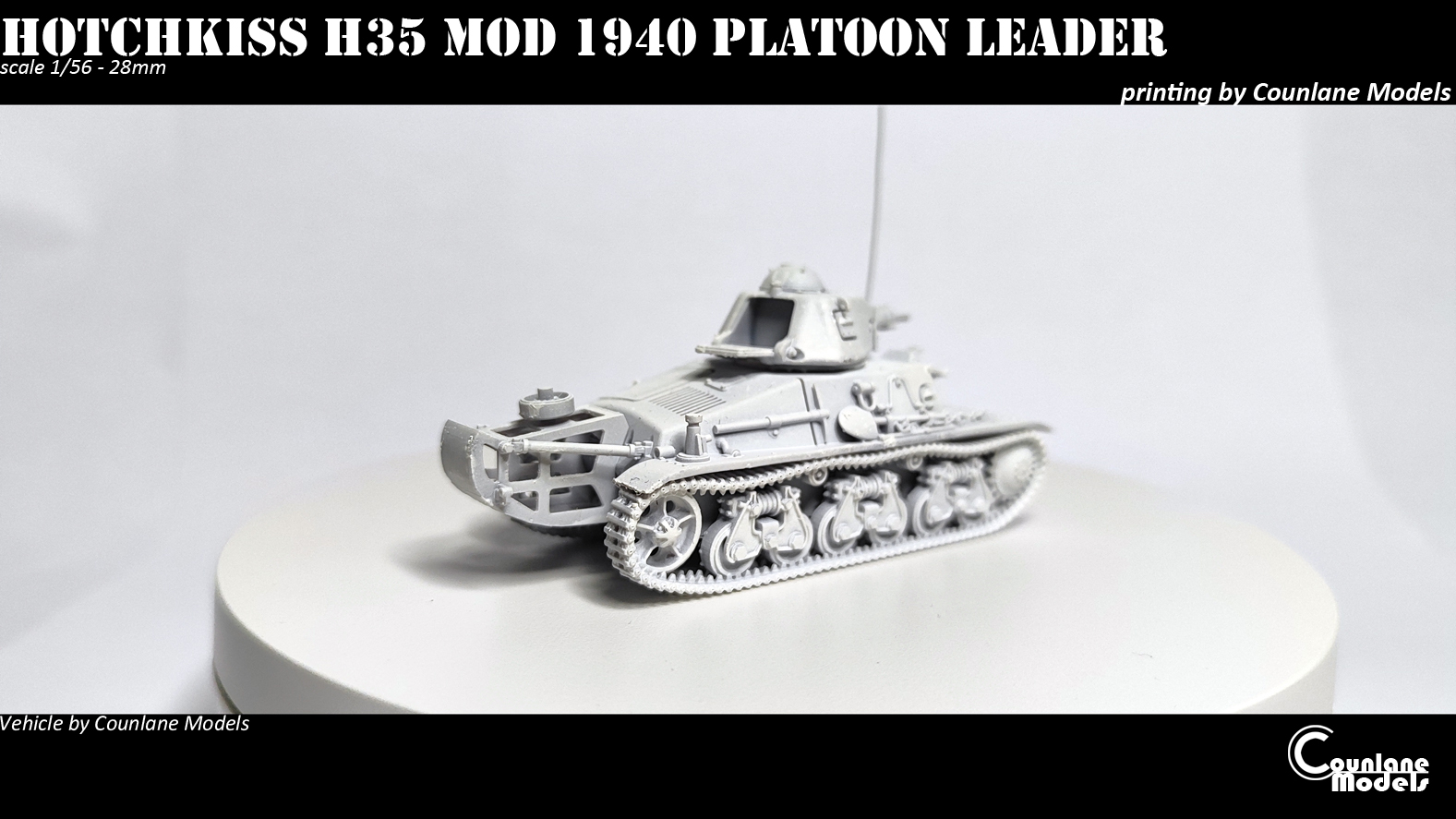 Hotchkiss H35 mod 1940, Platoon Leader- French - WWII - Counlane Models