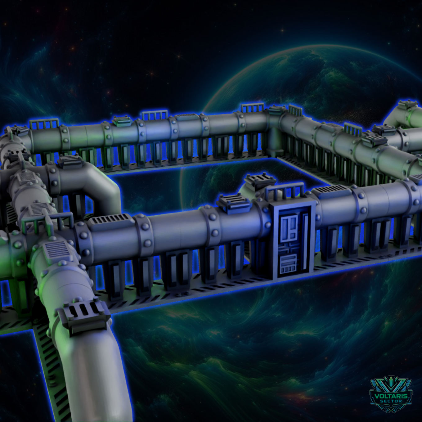 Voltaris Sector Modular Pipe System - 28mm to 32mm - Elderforge Games