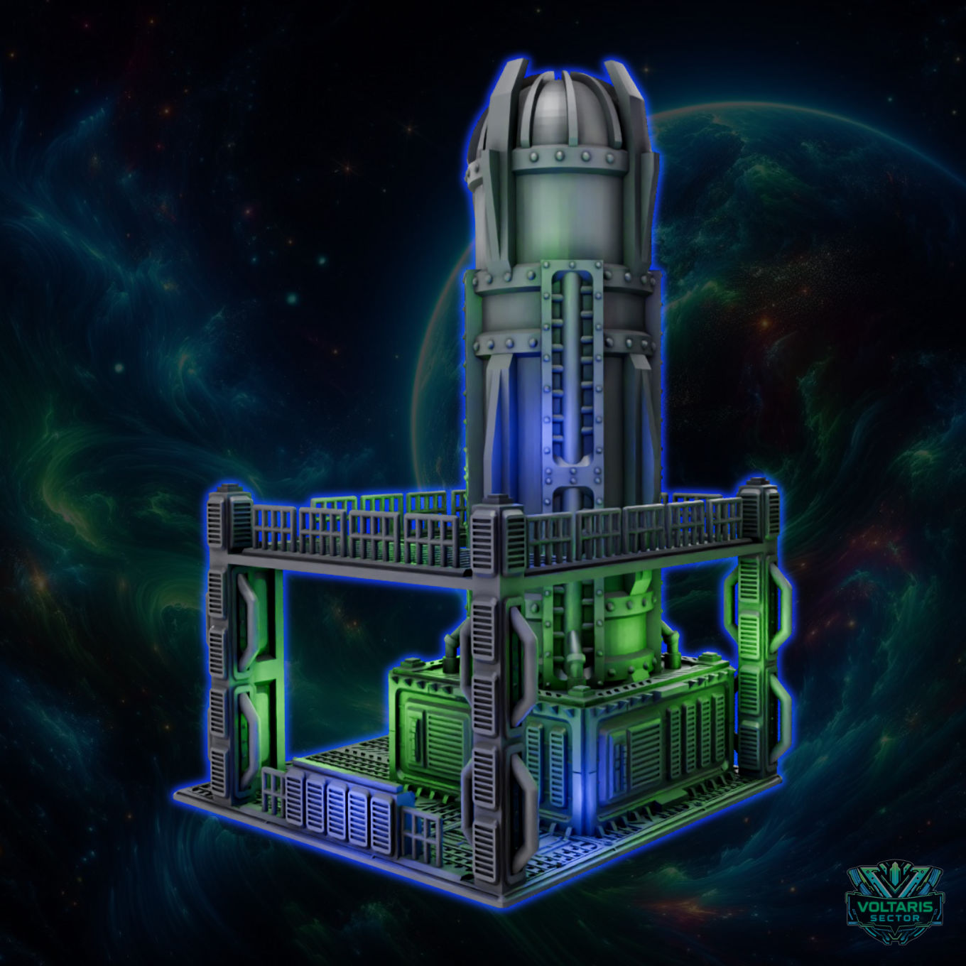 Voltaris Sector Power Core - 28mm to 32mm - Elderforge Games