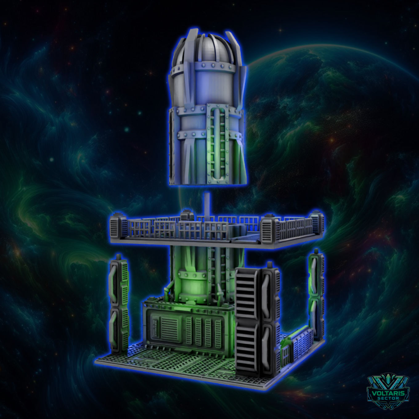 Voltaris Sector Power Core - 28mm to 32mm - Elderforge Games