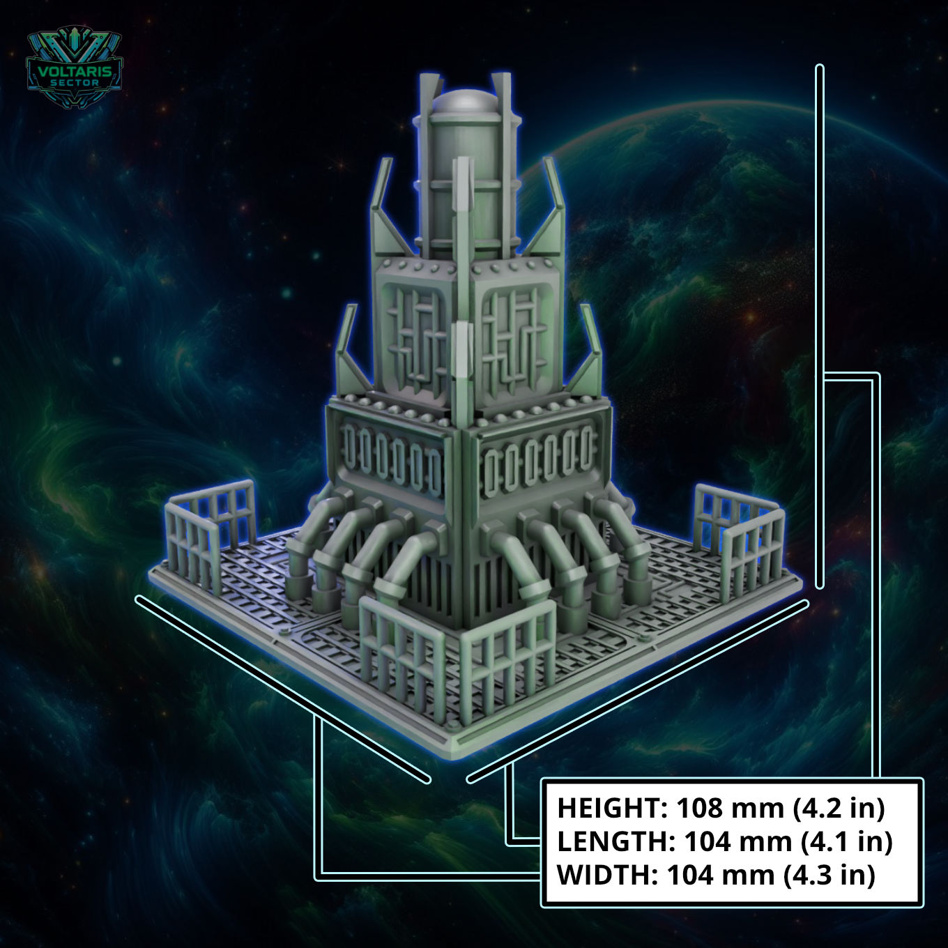 Voltaris Sector Power Node - 28mm to 32mm - Elderforge Games