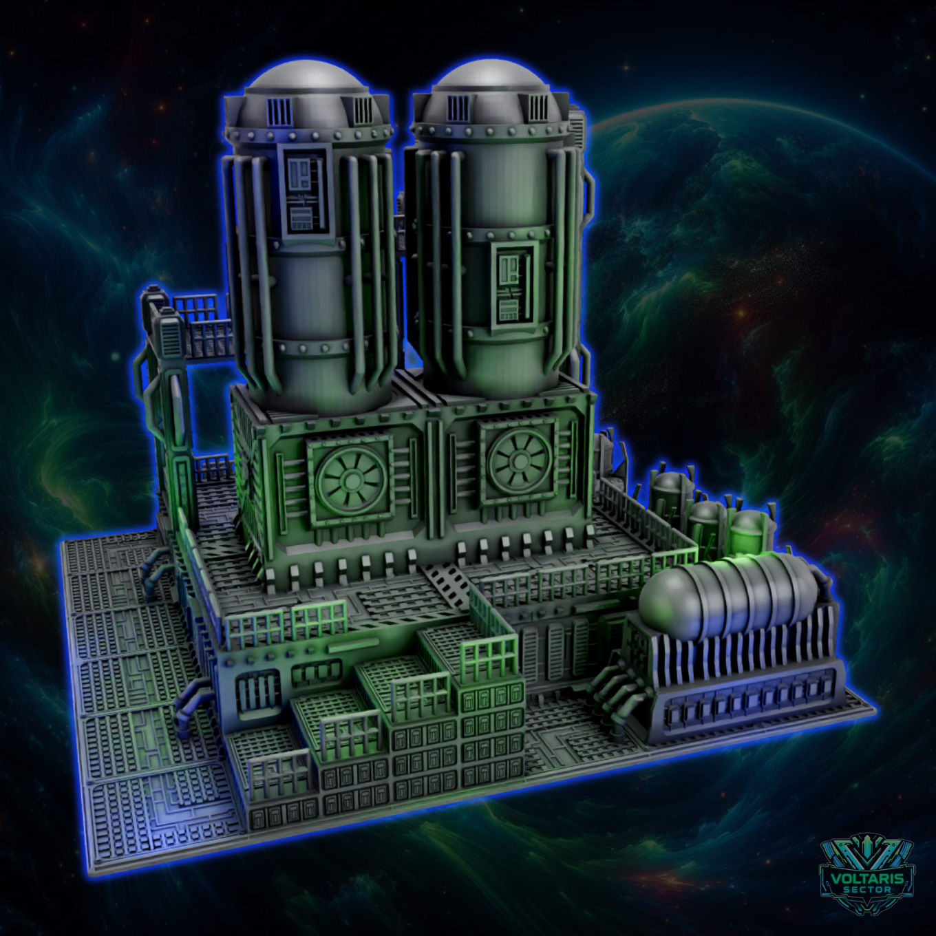 Voltaris Sector Power Plant - 28mm to 32mm - Elderforge Games