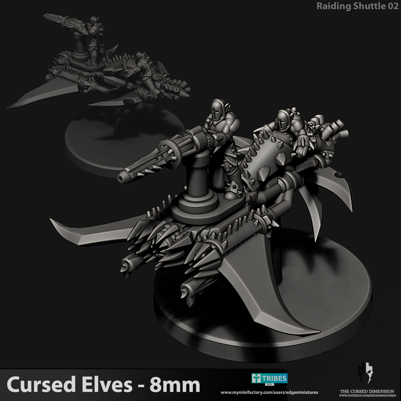 Raided Shuttles Cursed Elves - 8mm to 10mm
