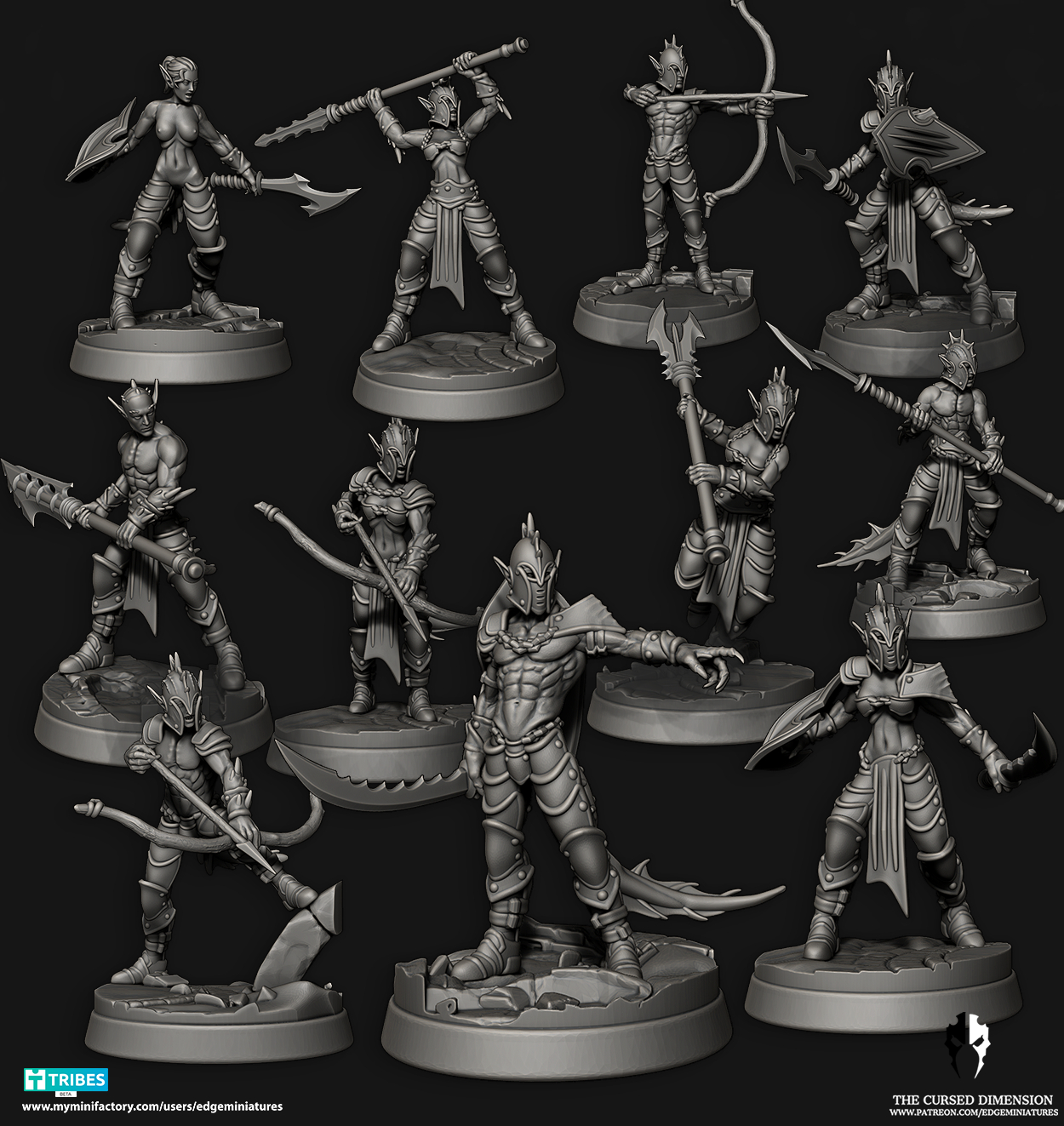 Atlantean Sea Elves 28mm - Edge Miniatures