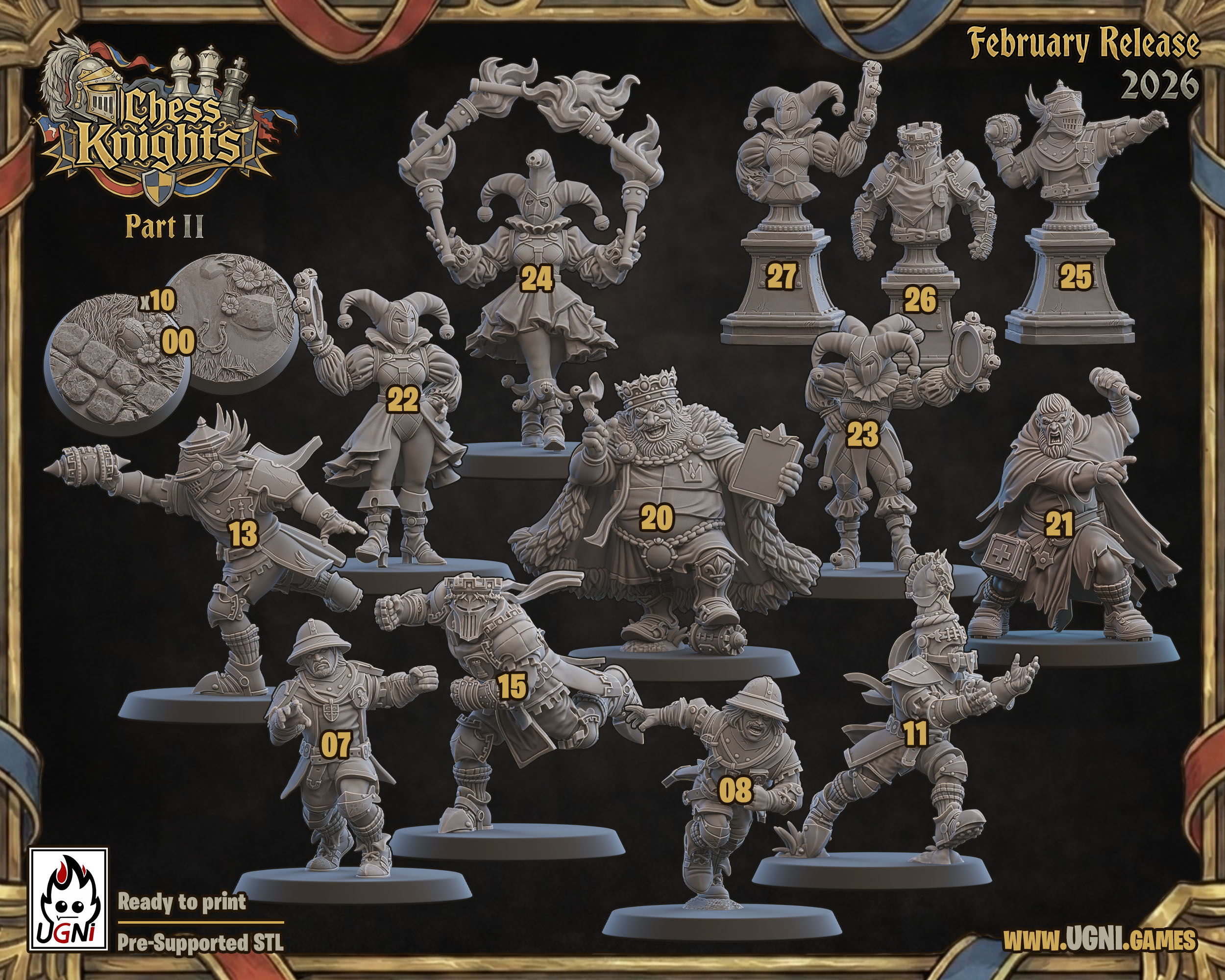 Chess Knights (Chivalric Knights) Part.2 Bloodbowl Team