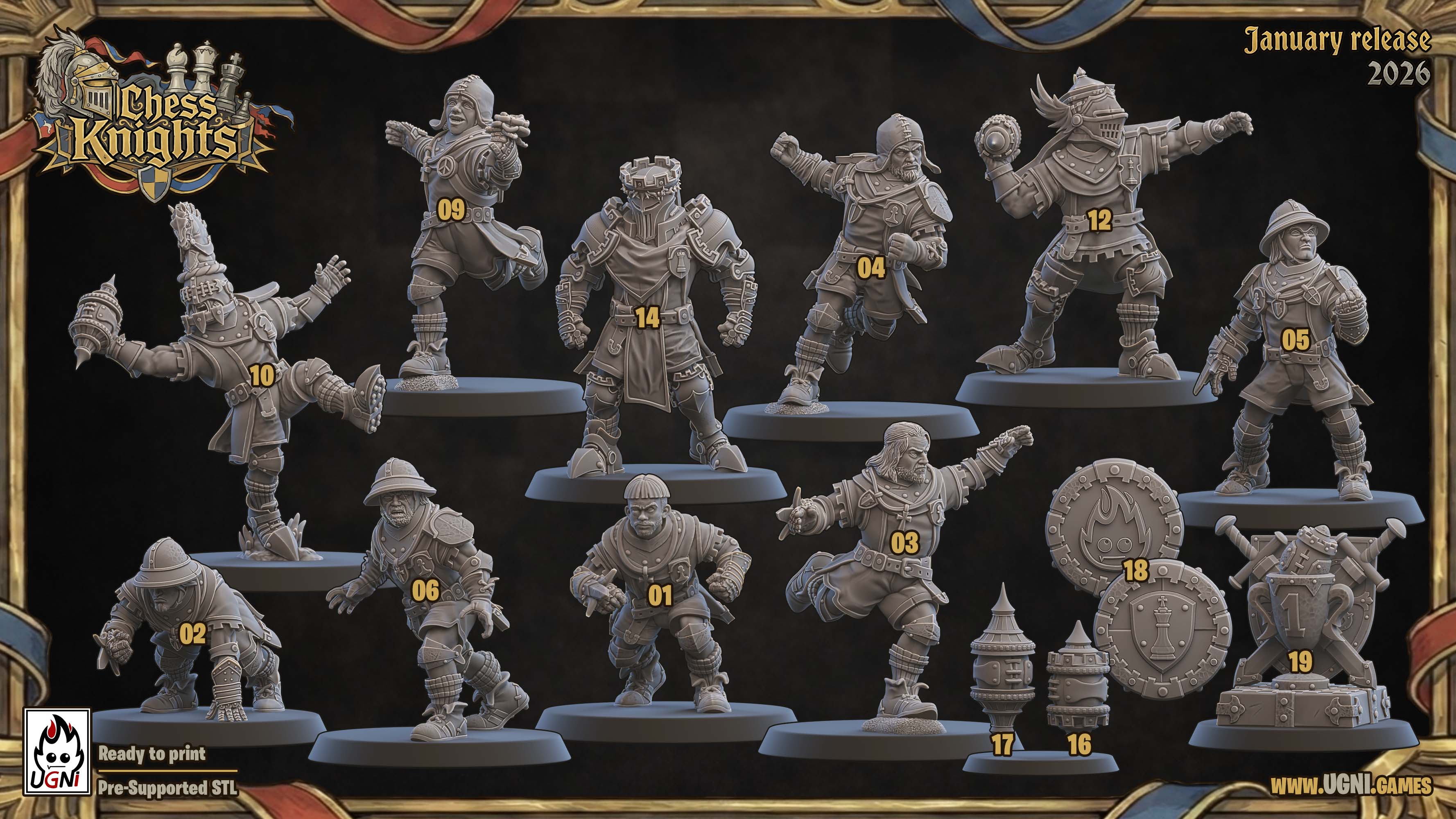 Chess Knights (Chivalric Knights) Part.1 Bloodbowl Team