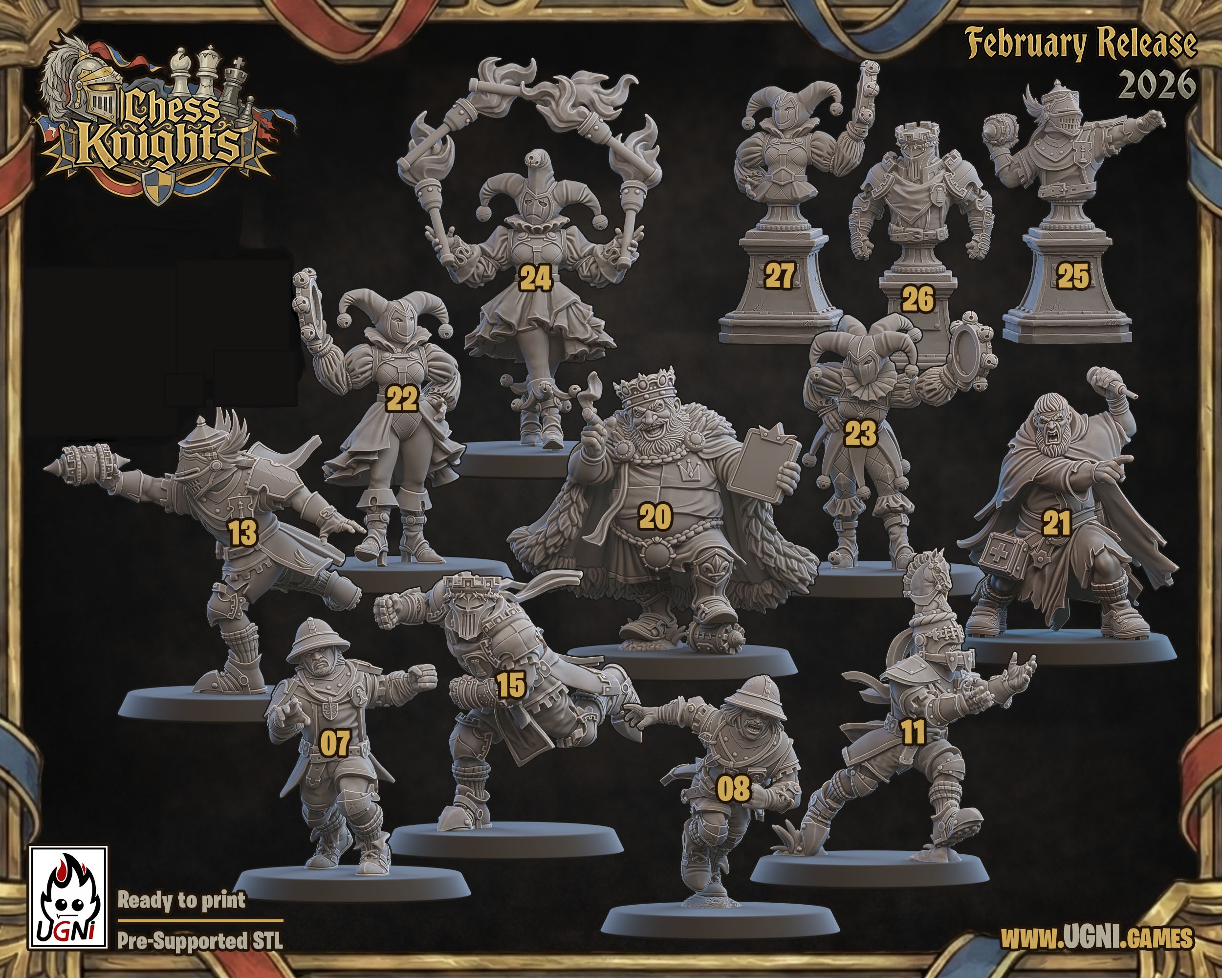 Chess Knights (Chivalric Knights) Bloodbowl Team