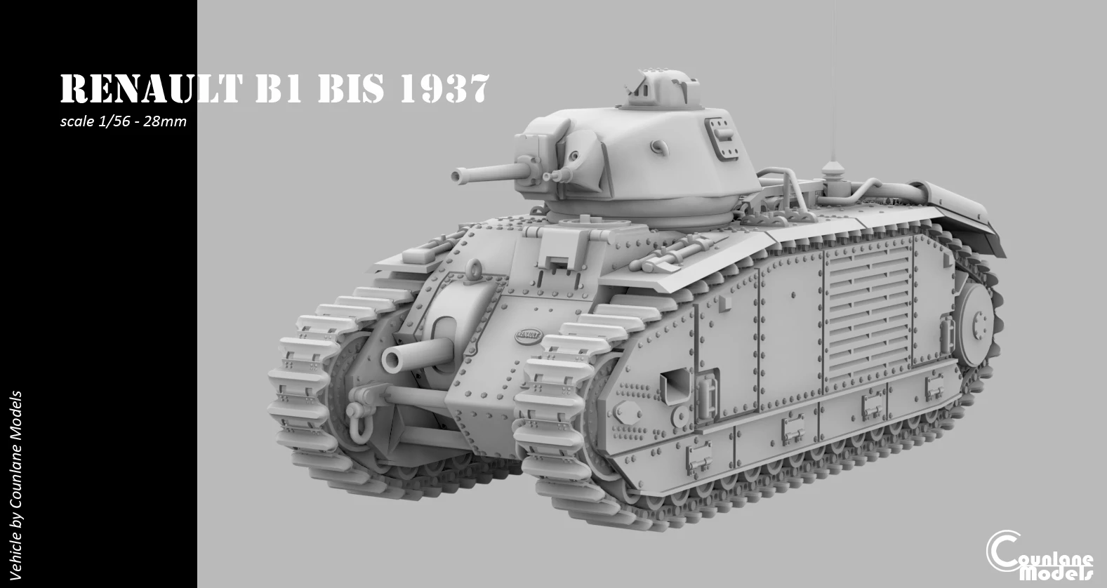 Renault B1 bis 1937- French - WWII - Counlane Models
