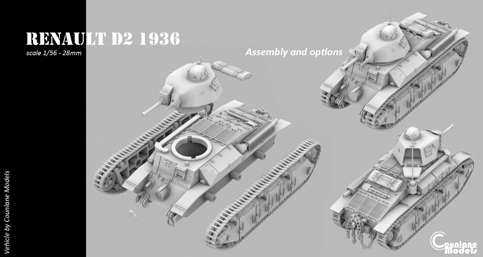 Renault D2 1936- French - WWII - Counlane Models
