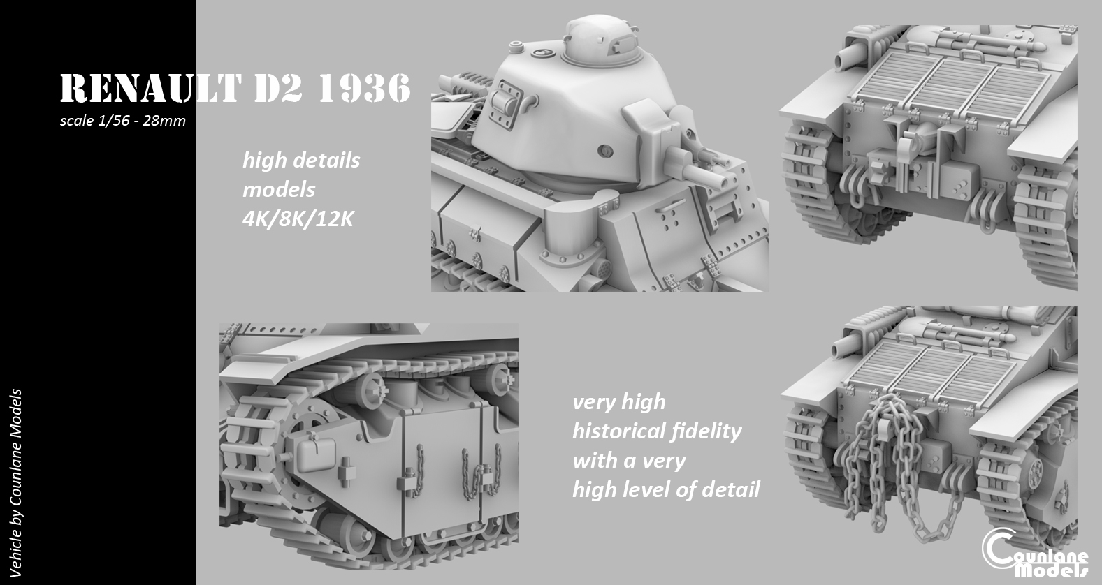 Renault D2 1936- French - WWII - Counlane Models