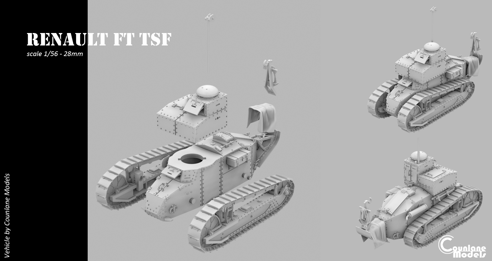 Renault FT TSF - French - WWII - Counlane Models