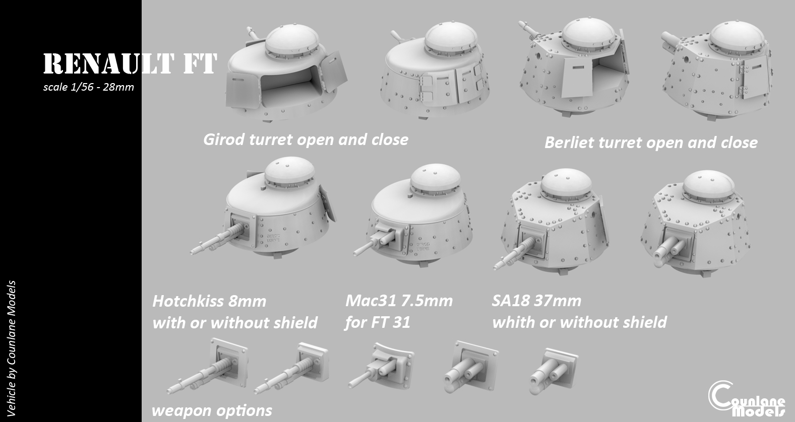 Renault FT - French - WWII - Counlane Models