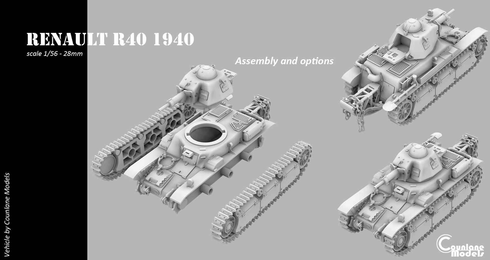 Renault R40 1940- French - WWII - Counlane Models