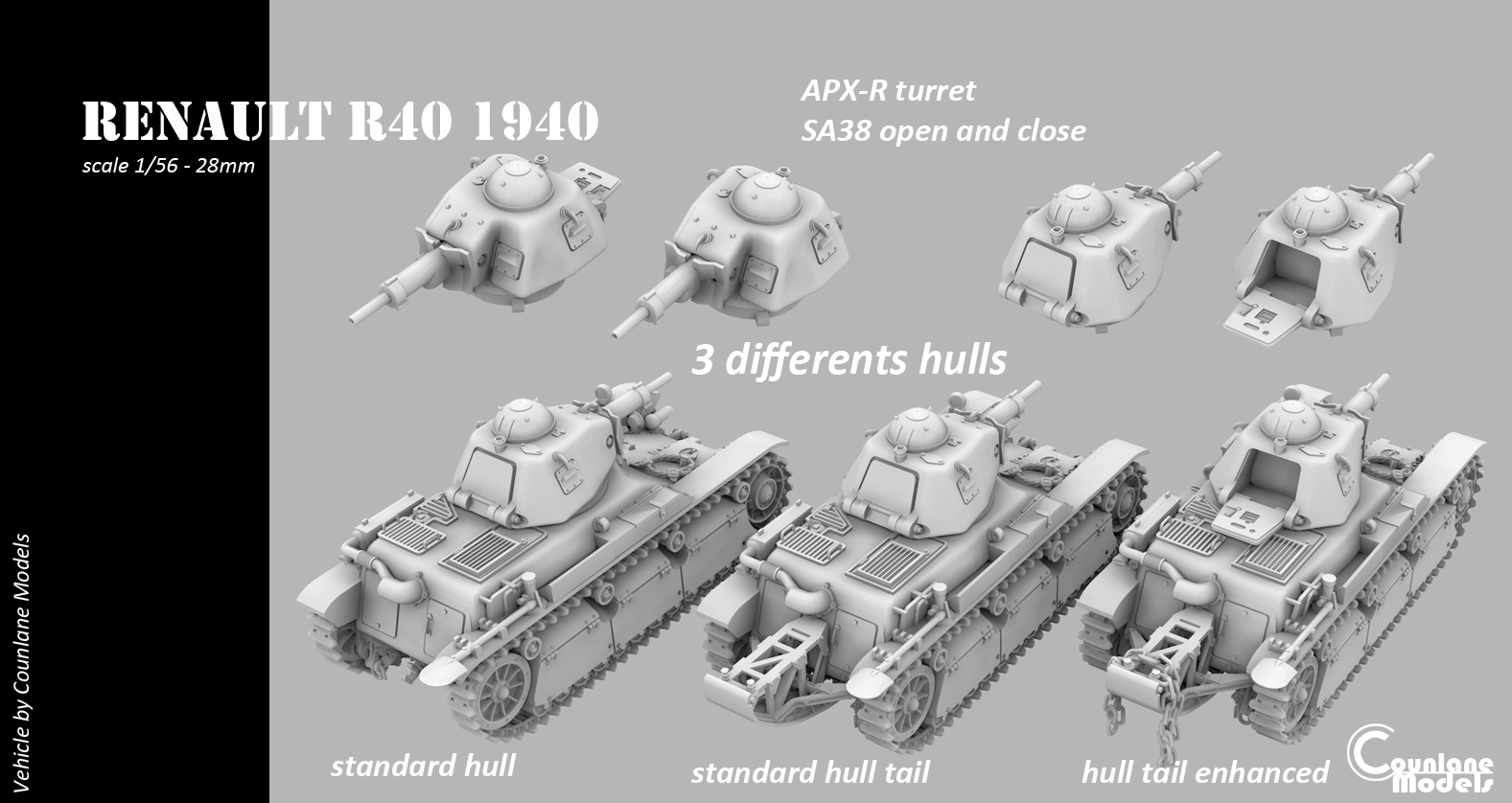 Renault R40 1940- French - WWII - Counlane Models
