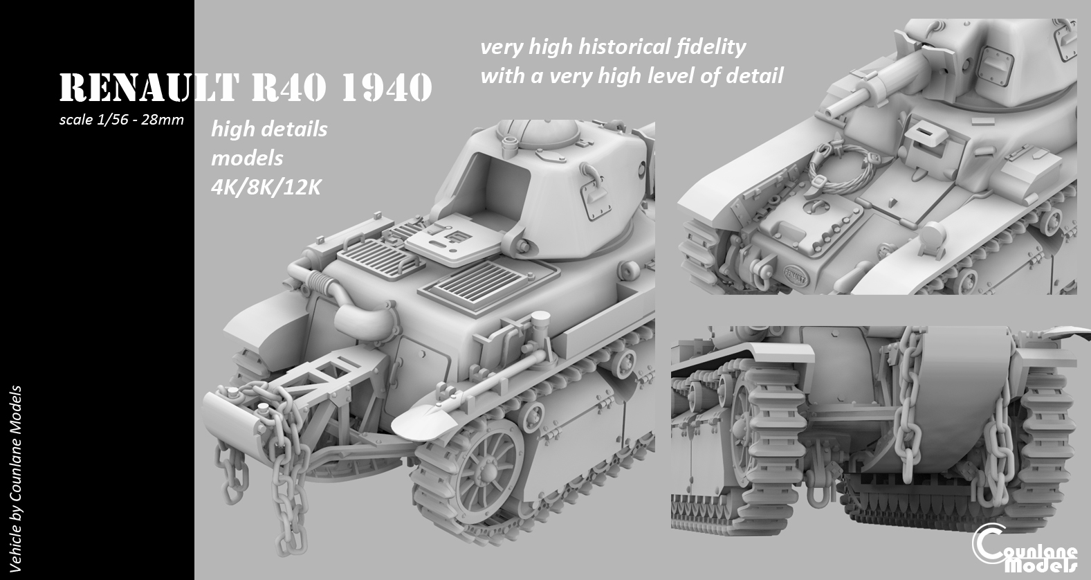 Renault R40 1940- French - WWII - Counlane Models