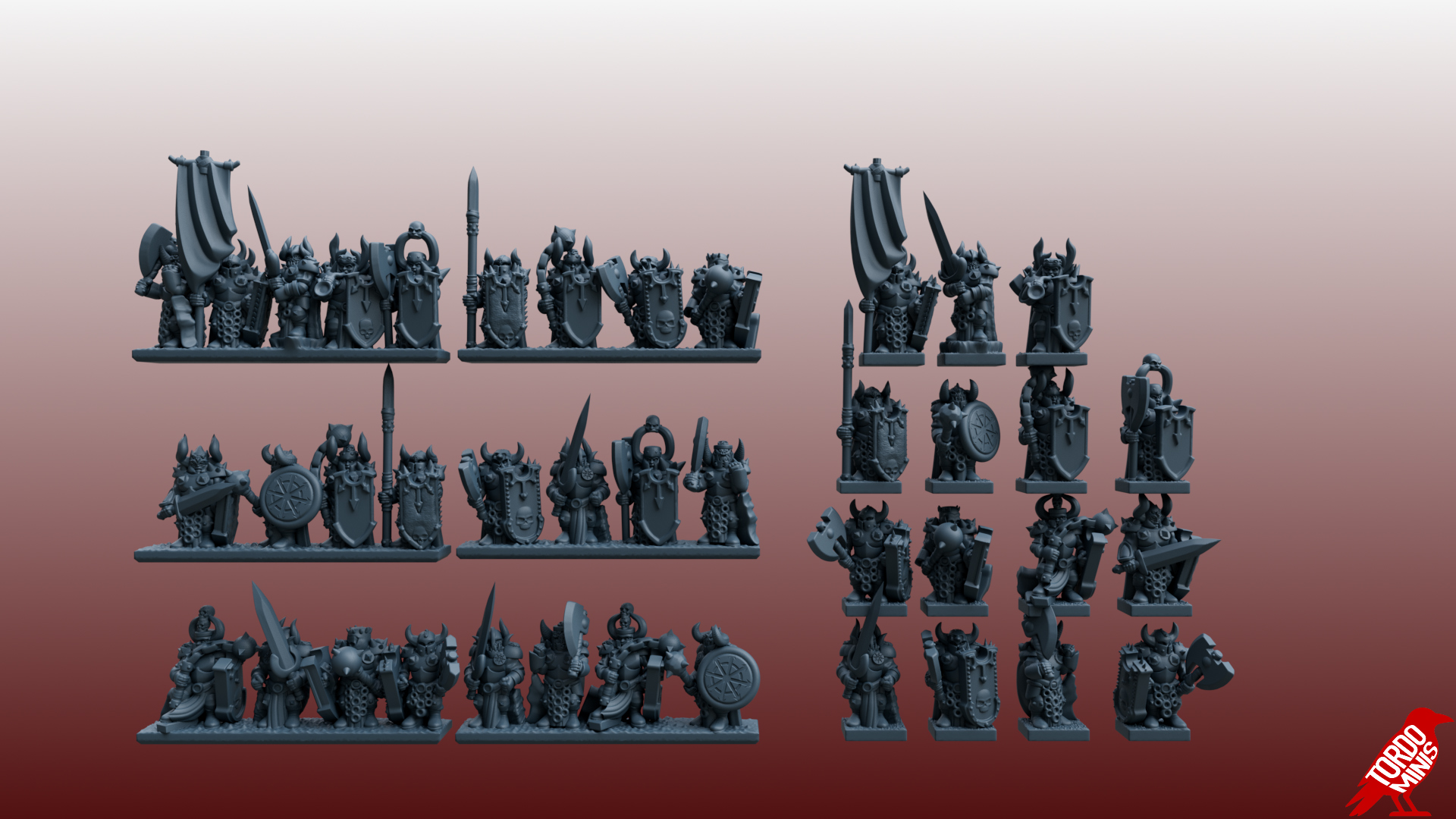 Heavy troopers - Renegade Barbarians - 10mm to 15mm
