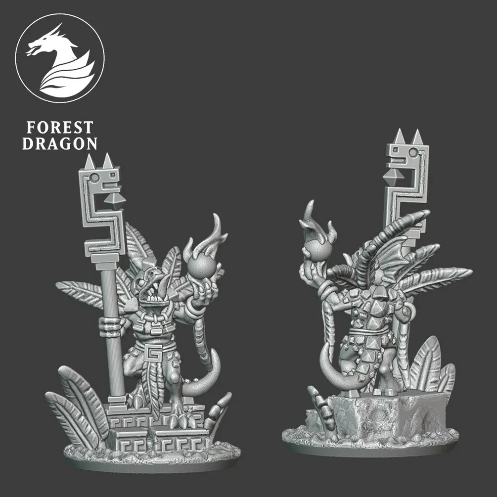 Character Pack - Lizards - 10mm - Forest Dragon