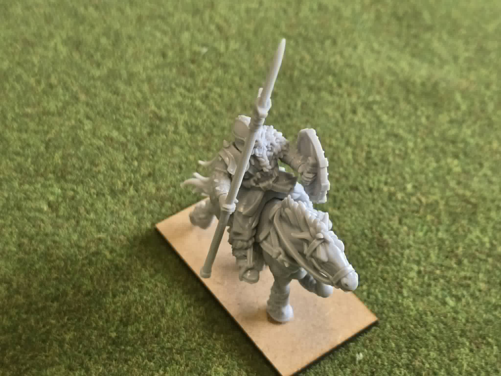 Norse Mounted 5 man Cavalry Unit with Spears - 25mm to 32mm