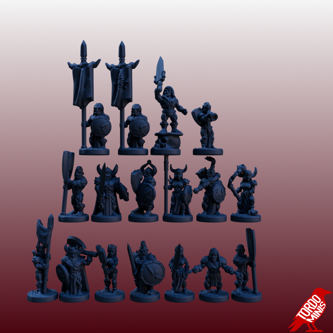 Light Infantry - Renegade Barbarians - 10mm to 115mm
