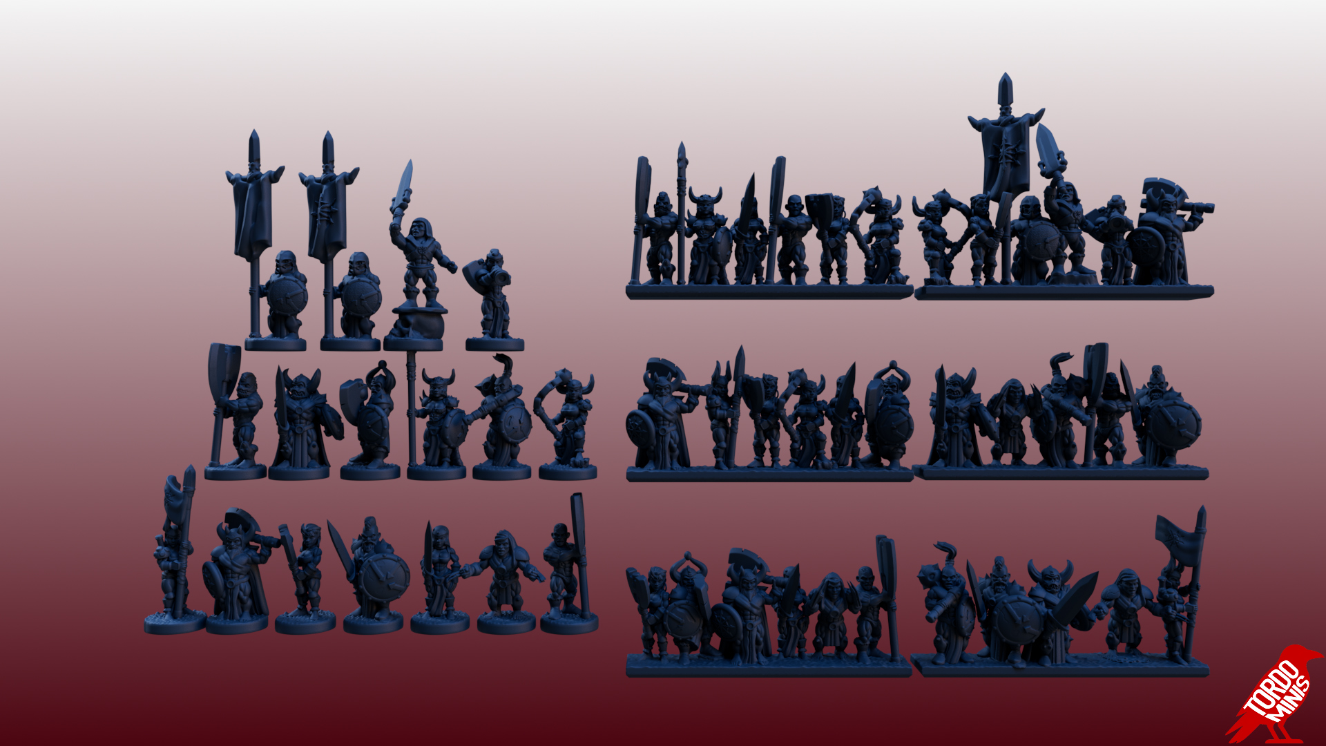Light Infantry - Renegade Barbarians - 10mm to 115mm