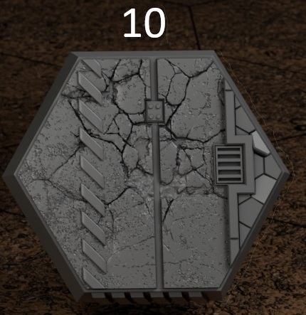 Scenic Hex Bases - Battletech 1/265th