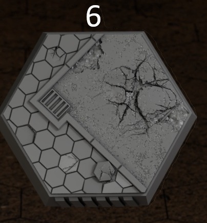 Scenic Hex Bases - Battletech 1/265th