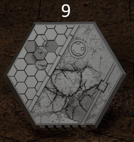 Scenic Hex Bases - Battletech 1/265th