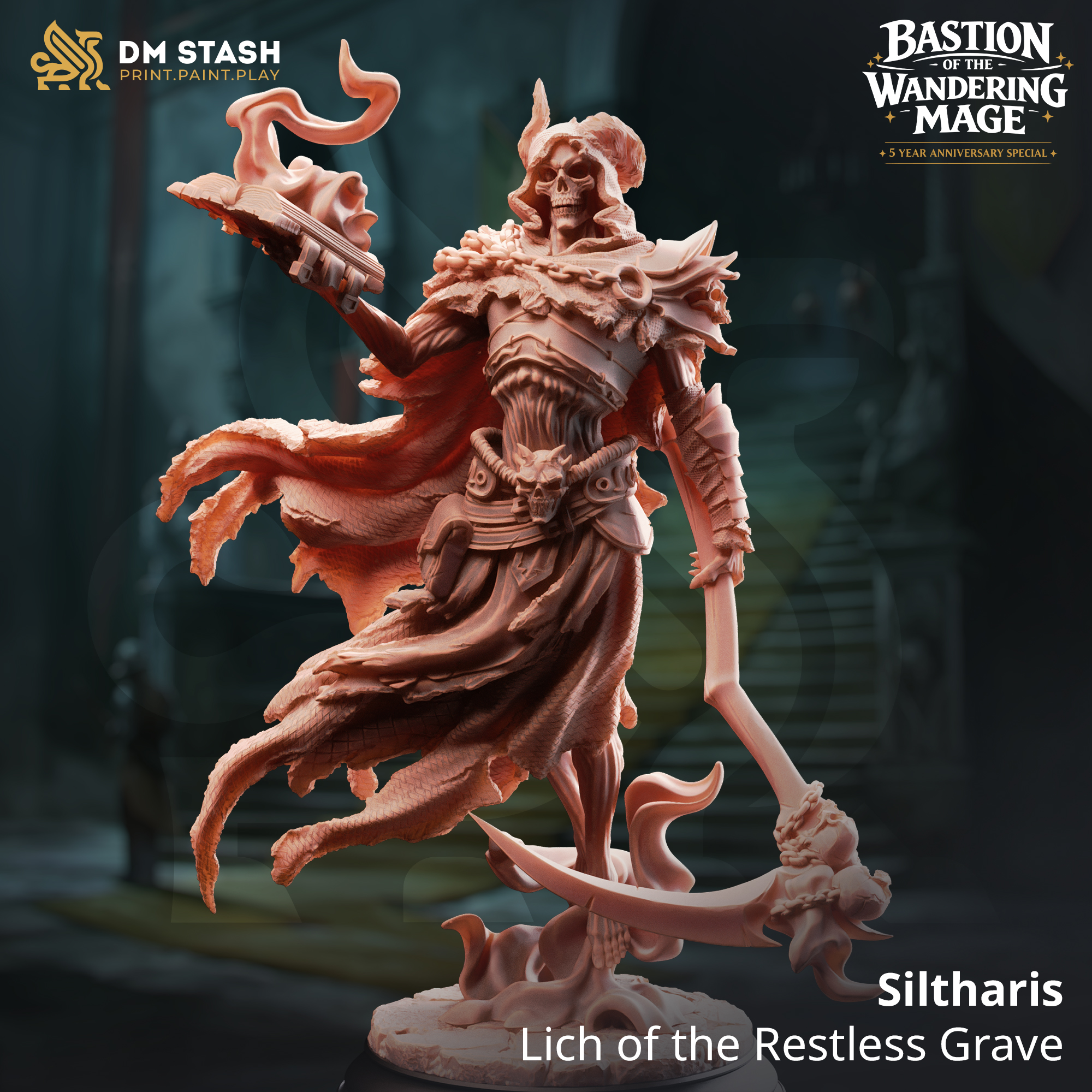 Siltharis - Lich of the restless Grave - 32mm RPG Model