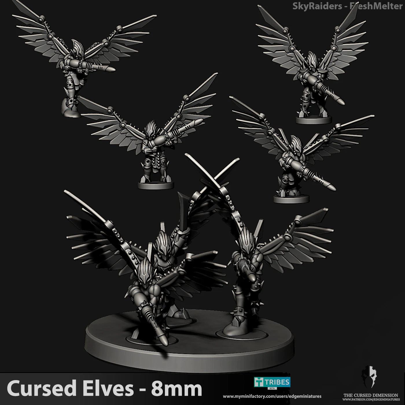 Sky Raiders 8mm to 10mm - Cursed Elves