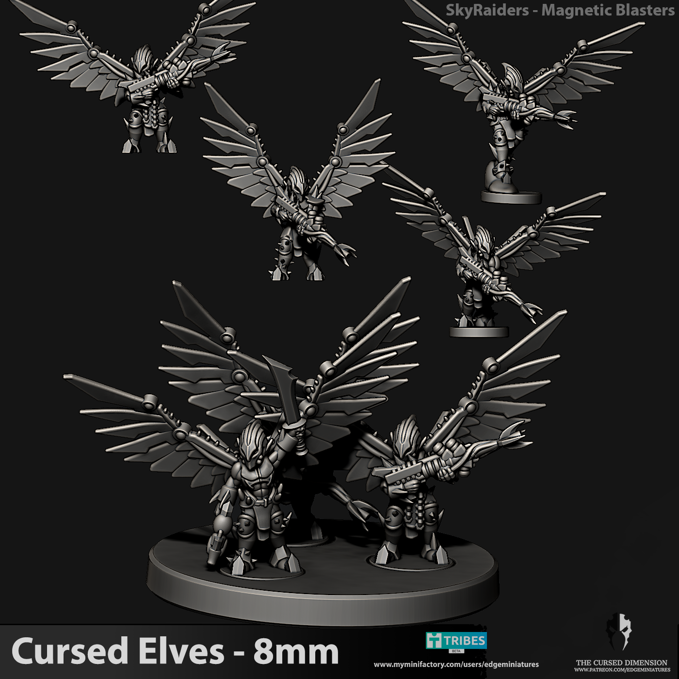 Sky Raiders 8mm to 10mm - Cursed Elves