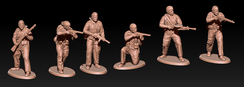 soviet paras in pilotka -1/100 - 1/72 OR 1/60