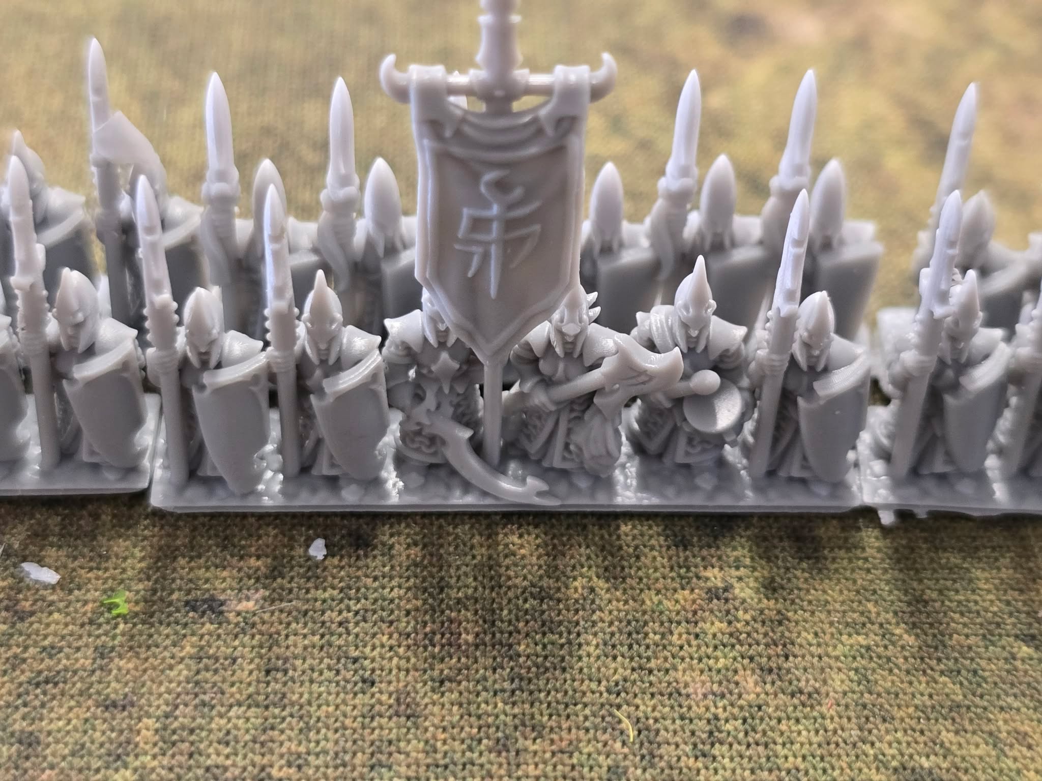 Spearmen Unit - Dire Elves - 10mm - Forest Dragon