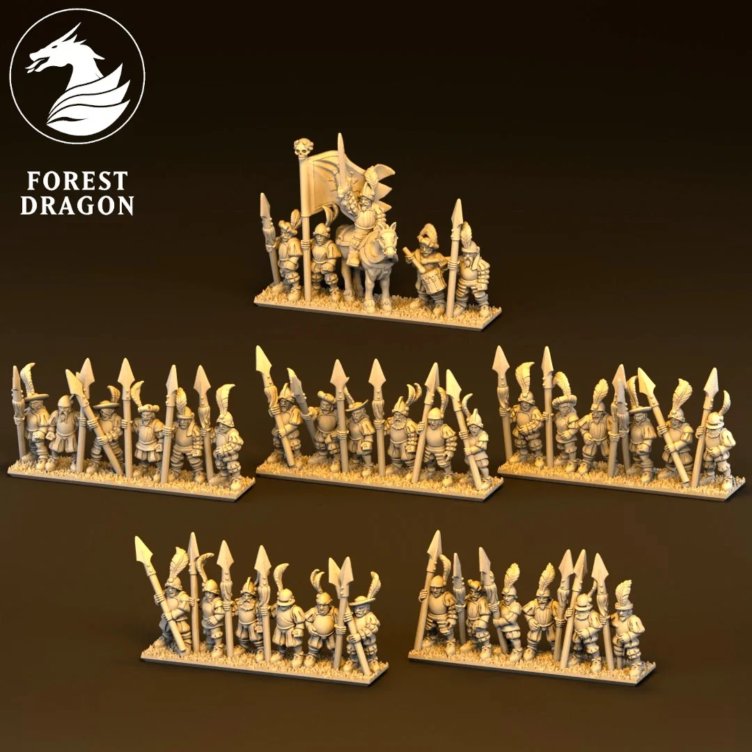 Imperial Spearmen - Empire - 10mm - Forest Dragon